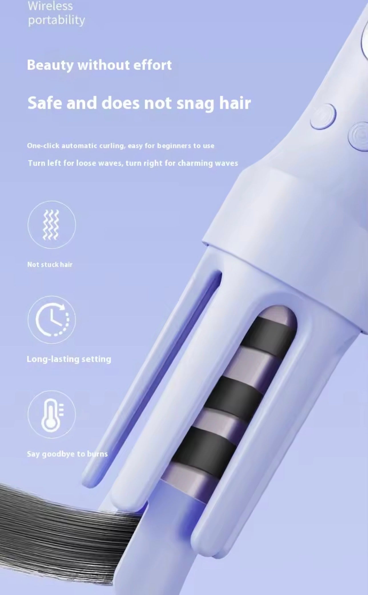 EVON automatic wireless hair curler