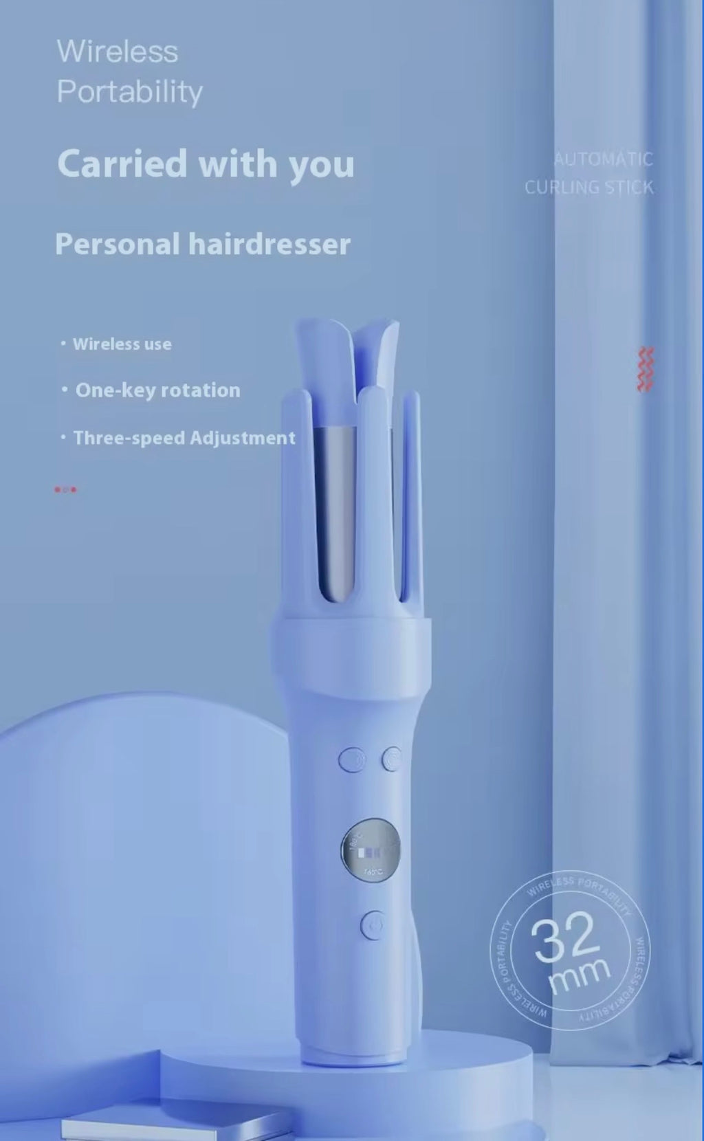 EVON automatic wireless hair curler