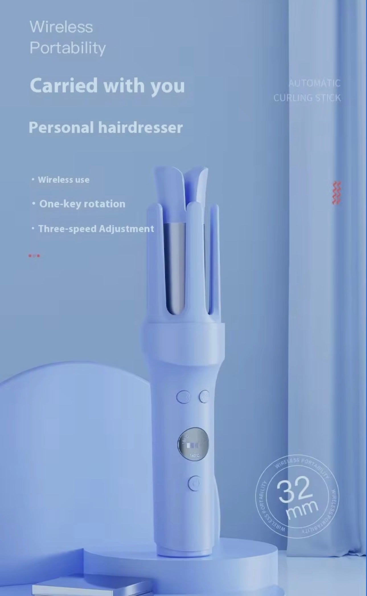 EVON automatic wireless hair curler